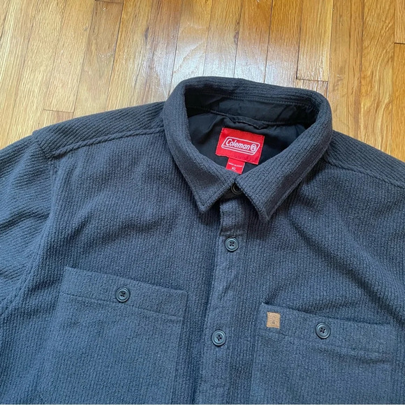 Coleman Shacket Button Down Shirt Mens Size XL Grey Lightweight Jacket Soft Rib - Picture 3 of 9